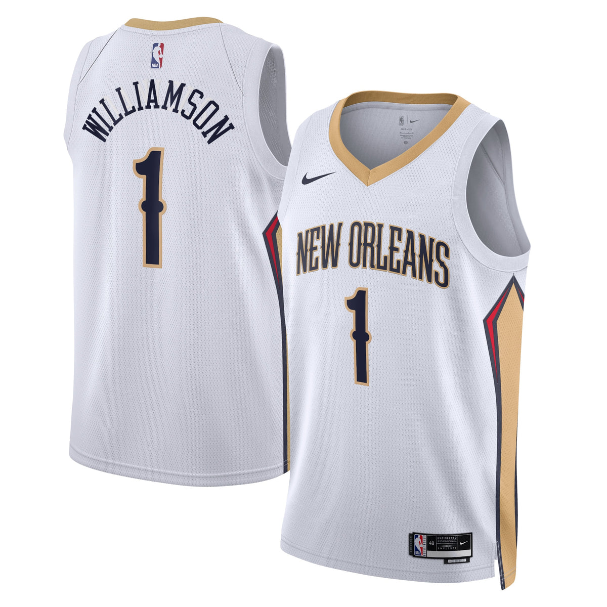 Zion Williamson New Orleans Pelicans Association Edition Swingman Basketball Jersey - White - Unisex