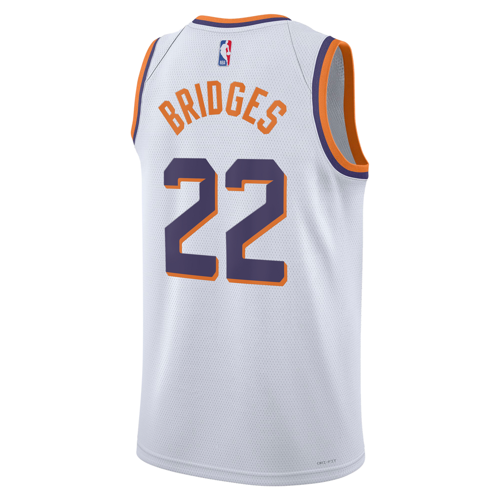 Miles Bridges Phoenix Suns Association Edition Swingman Basketball Jersey - White - Unisex