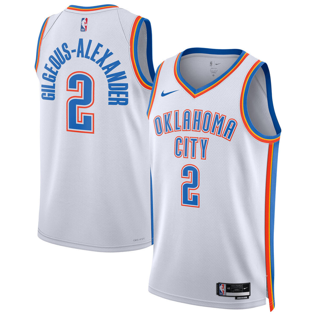 Shai Gilgeous - Alexander Oklahoma City Thunder Swingman Association Basketball Jersey - Unisex