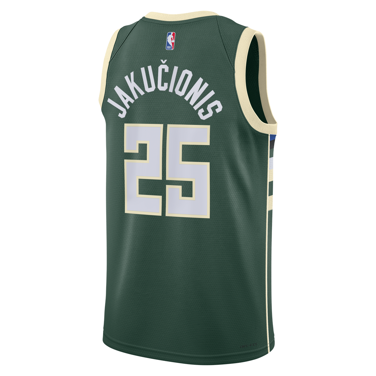 Kasparas Jakučionis Milwaukee Bucks Icon Edition Swingman Basketball Jersey - White - Unisex