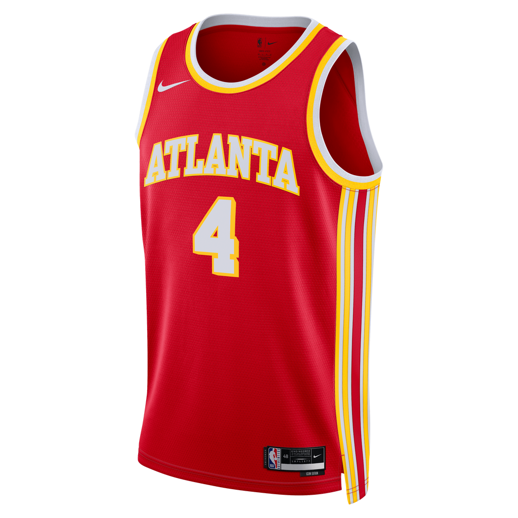 Kingston Flemings Atlanta Hawks Swingman Icon Basketball Jersey - Red - Unisex