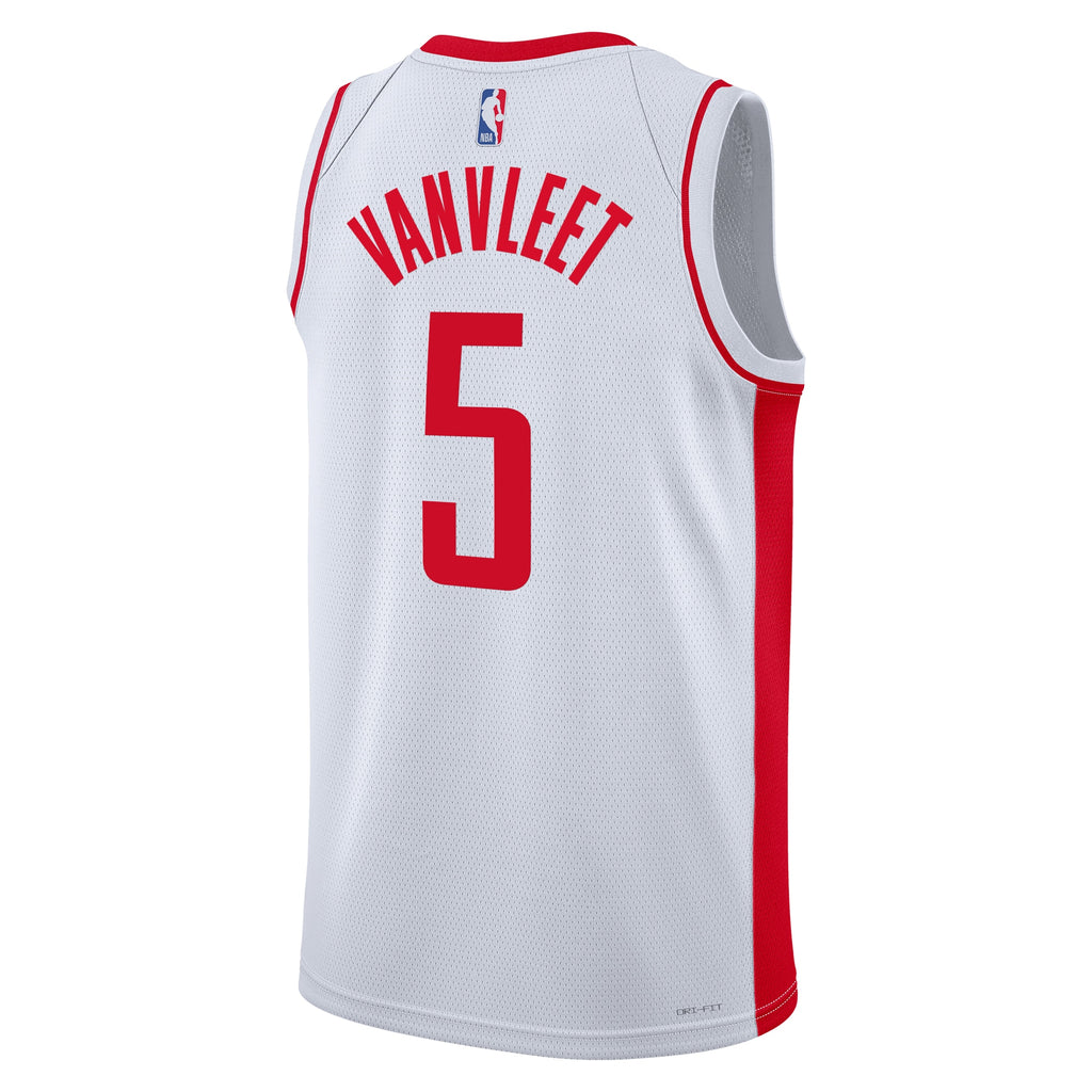 Fred VanVleet Houston Rockets Association Edition Swingman Basketball Jersey - White - Unisex