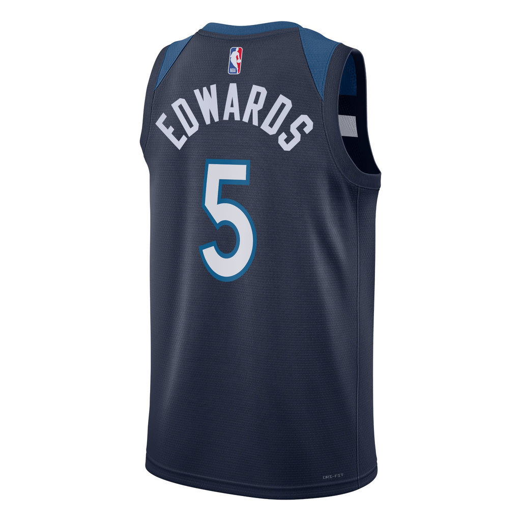 Anthony Edwards Minnesota Timberwolves Icon Edition Swingman Basketball Jersey - Navy - Unisex