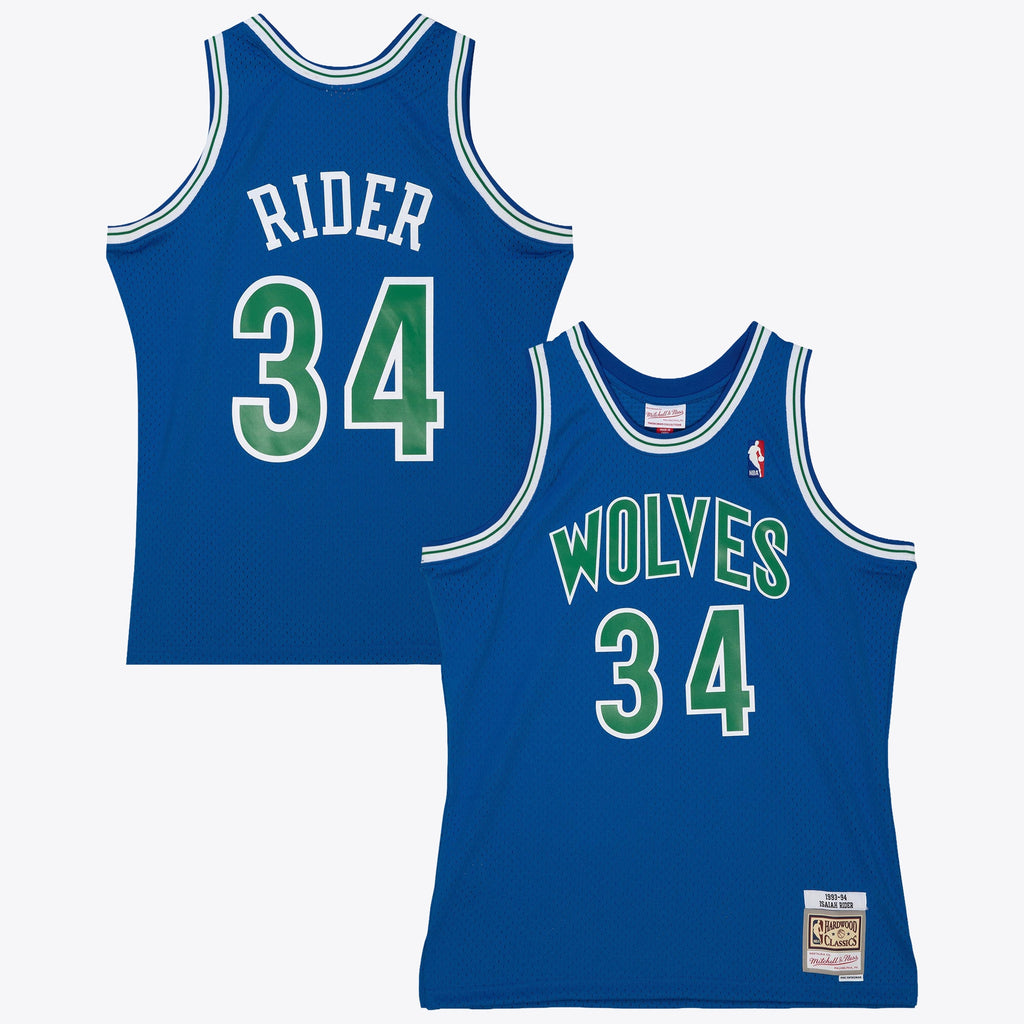 Isaiah Rider Jr Minnesota Timberwolves 1993 Dark Authentic Basketball Jersey - Midnight Blue