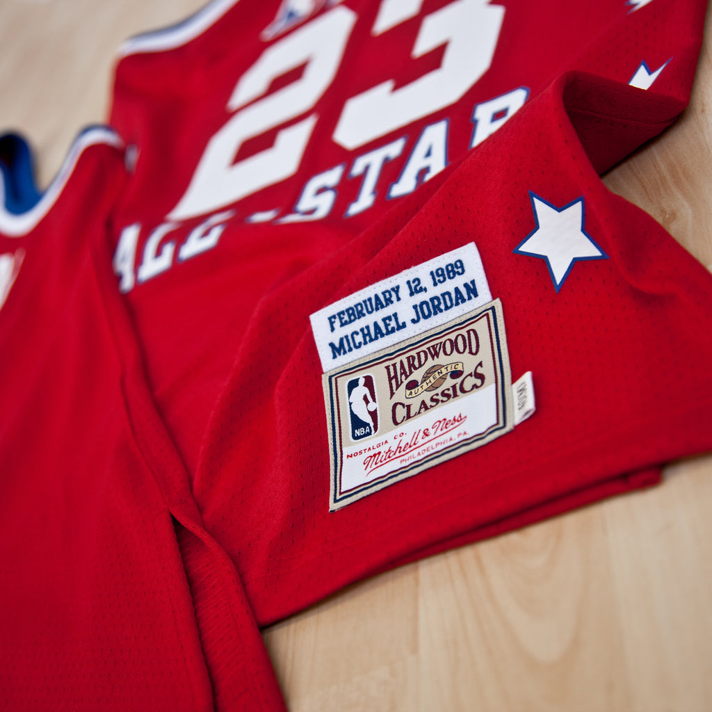 Michael Jordan Chicago Bulls 1989 All - Star East Authentic Basketball Jersey - Red - Mens