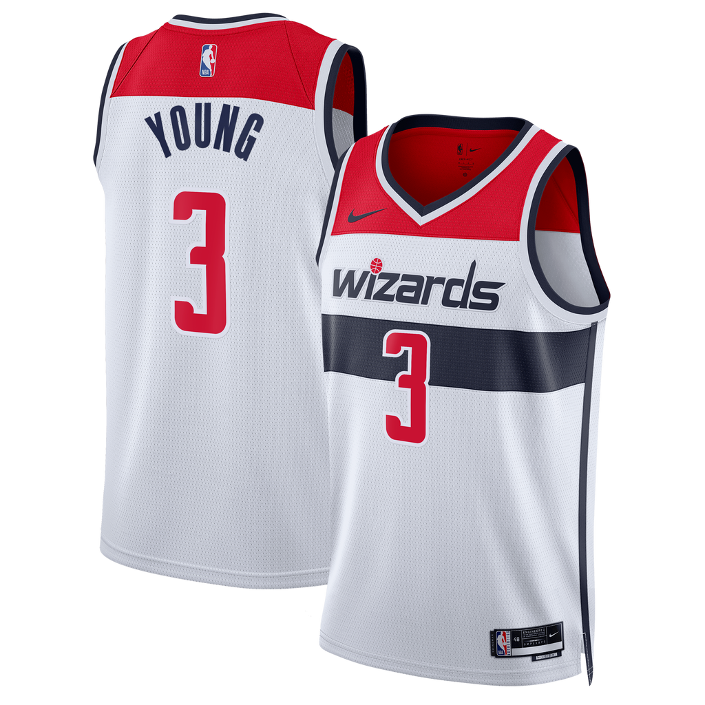 Trae Young Washington Wizards Association Edition Swingman Basketball Jersey - White - Unisex